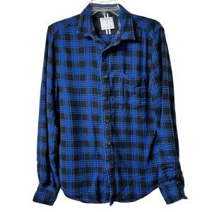 Denim‎ & Flower Ricky Singh Blue & Black Flannel Shirt Lumberjack L (2702)